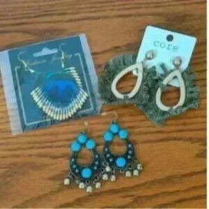 Lot of 3 pairs of Dangle Earrings